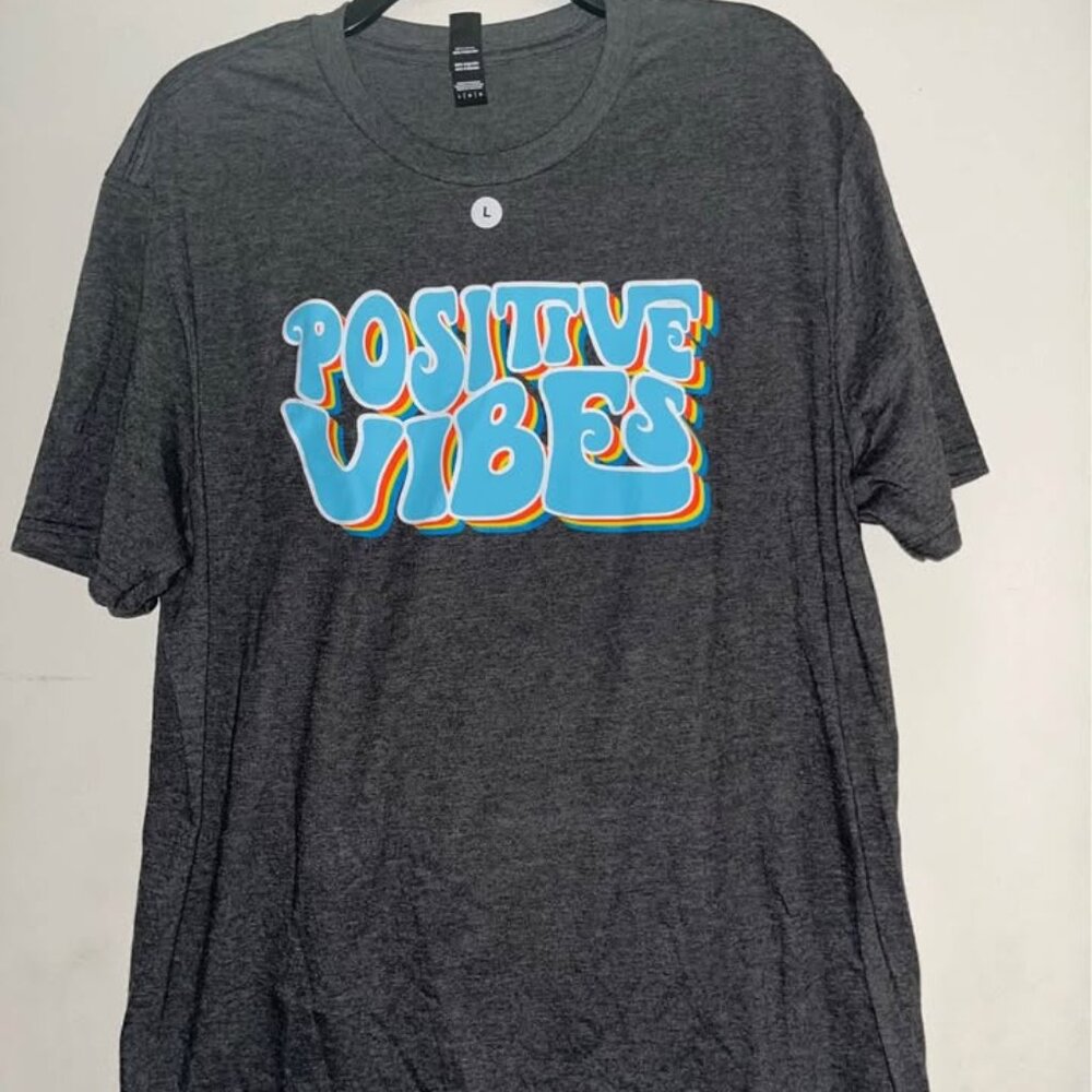 Positive Vibes T-Shirt, Large, New!